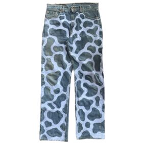 90's MADE in USA [Levi's519] ANIMAL Pattern jeans 「Giraffe」