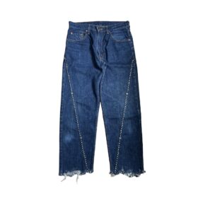 90's [Levi's 603-0217] Cropped crush jeans 「Studs custom」