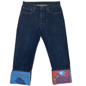 [Levi's751-02] Roll up paint jeans 「Object poster」